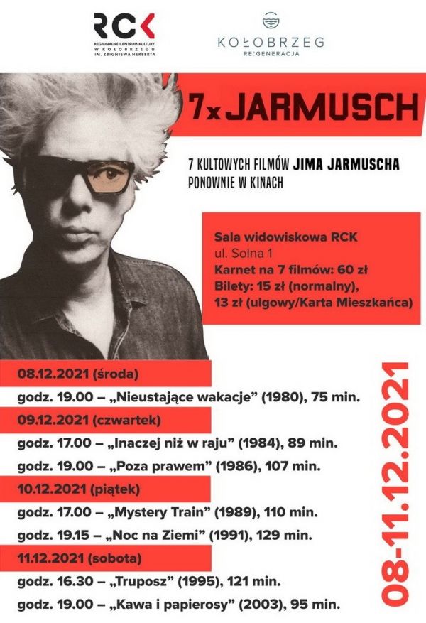 7x Jarmusch - plakat z programem