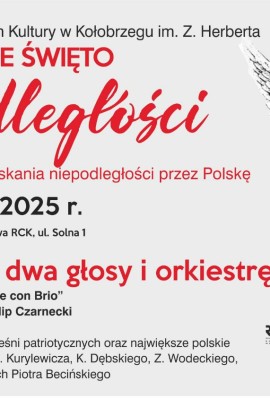 Koncert z okazji Święta Niepodległości 11 listopada -